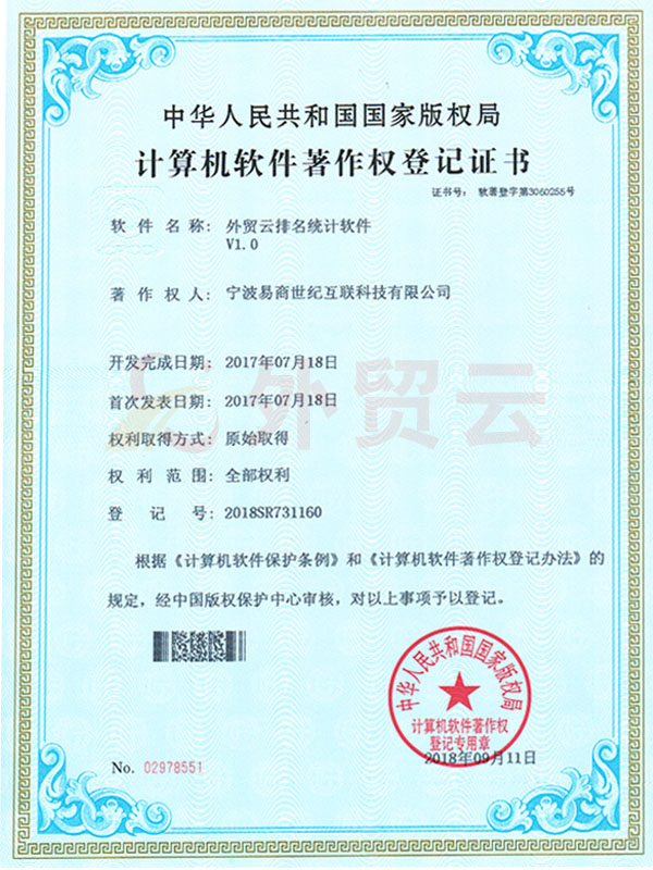 外貿(mào)云排名統(tǒng)計軟件